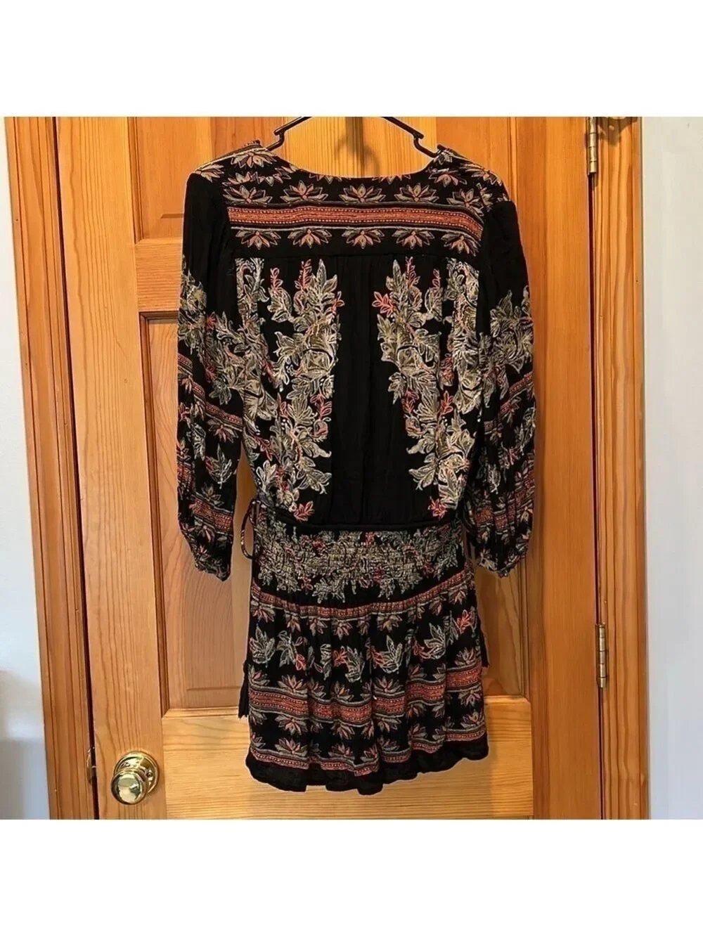 Free People Moonlight Drive in Black Combo Mini Dress Size XS